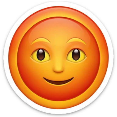 Red sun sweating sticker