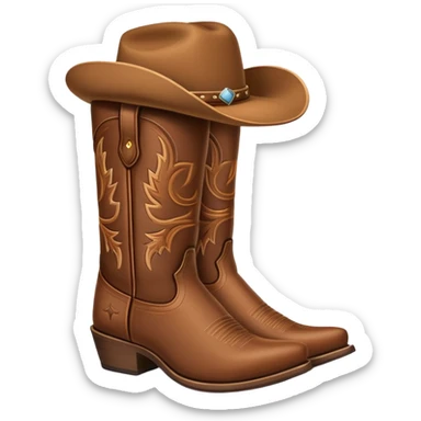 cowboy boots and hat sticker