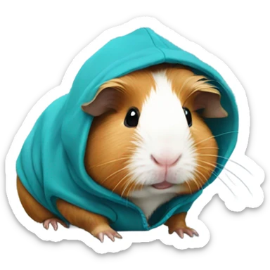 Guinea pig wearing a hoodie sticker