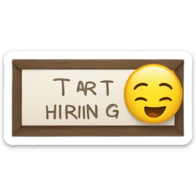 hiring sign sticker