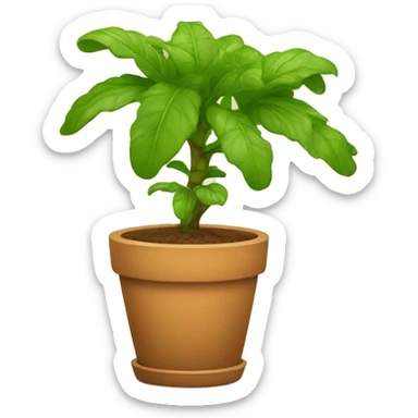 Plantas colgantes en una maceta sticker