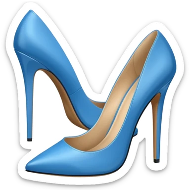 blue high-heeled shoes sticker
