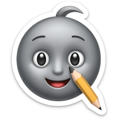 create an emoji of a sketching  sticker