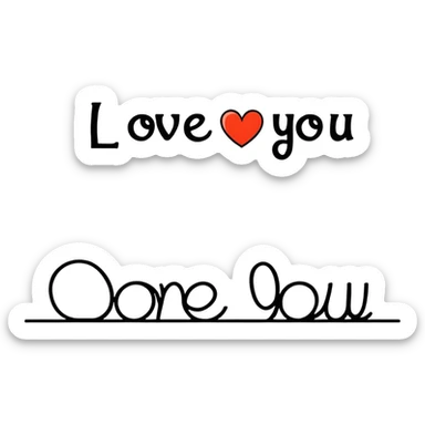 Love you sticker