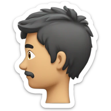 muj con cabello castaño por los hombros con flequillo lacio. Tiene una computadora. sticker