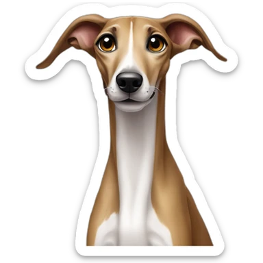 Galgo dog cute looking sticker