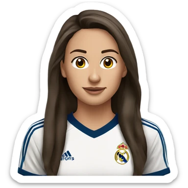A brunette soccer wag real madrid  sticker