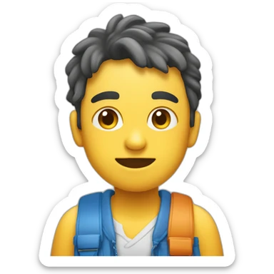 Criança soltando pum se escondendo em buraco sticker