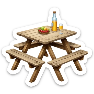 table of picnic sticker