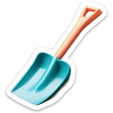 Small Plastic Kids shovel in Sand  sticker