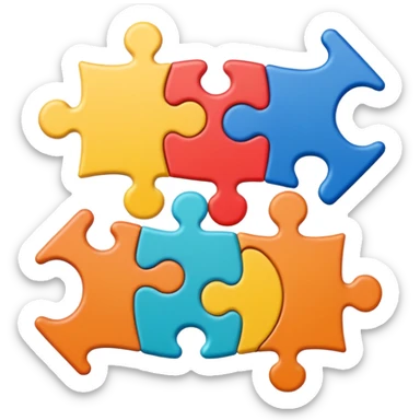 Puzzle Pieces Joined sticker