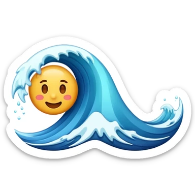 vertical wave sticker