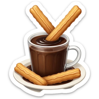 Churro with chocolate  sticker