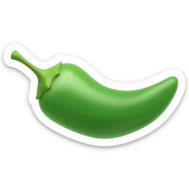 Green chilli emogy sticker