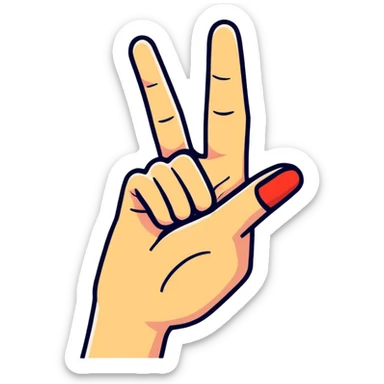 two hands making a framing gesture like a movie director sticker