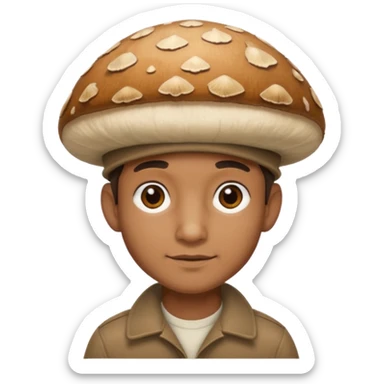 mushroom capped man
 sticker