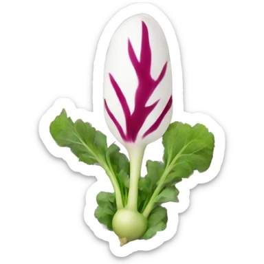 radish with zebra pattern sticker