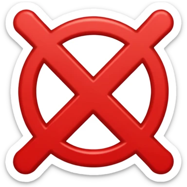 X roja de "NO"  sticker