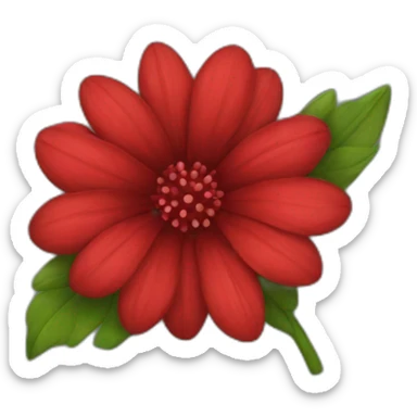 red flower sticker