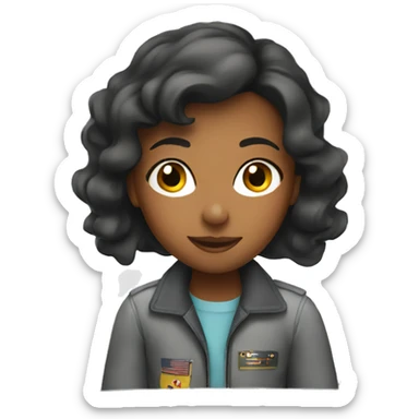 Girl in plane sticker