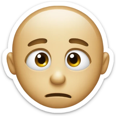 confused embarrassed face  sticker