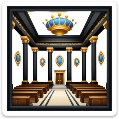 court building inside sticker