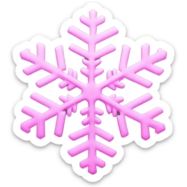 Pink snowflake  sticker