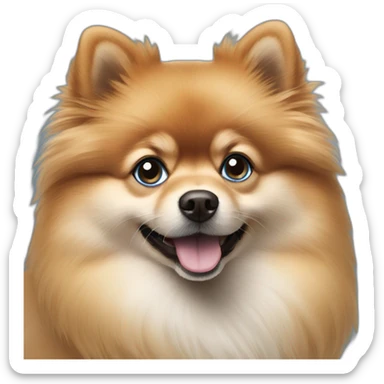 pomeranian-dog blue eyes sticker