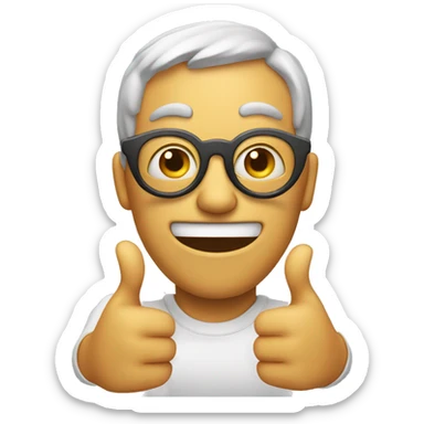 emoji with dizzy eyes and thumbs up  sticker