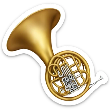 french horn sticker