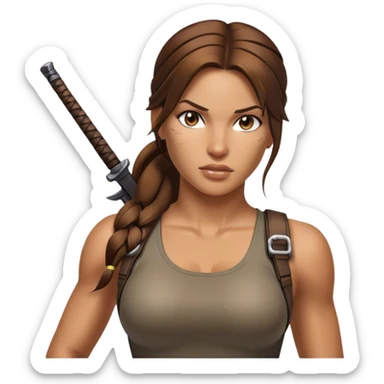 Lara croft sticker