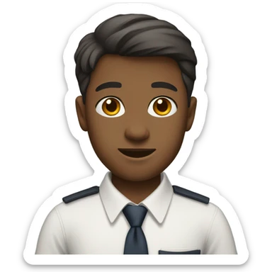 A boy in school uniform sticker