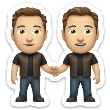 emoji of elon musk sticker