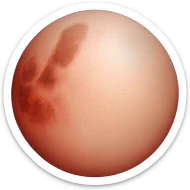 A red moon sticker