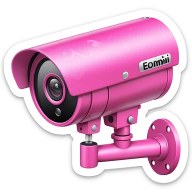 Security Camera pink with graffity sticker