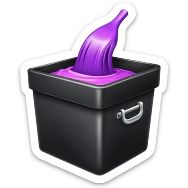 Black box hair dye sticker