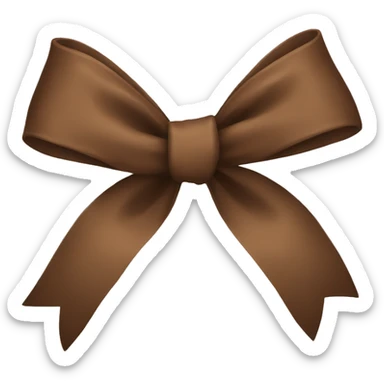 brown bow sticker