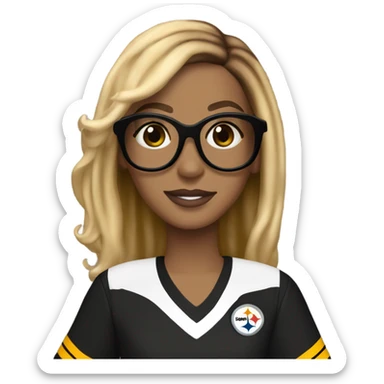 steelers nfl jersey beyonce with blonde brown hair light colored glasses sticker