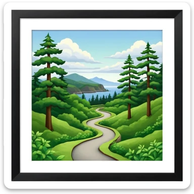 Scenic walking trail in Port Angeles Washington sticker