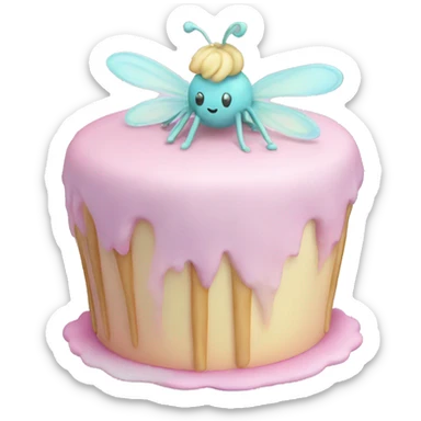 Fairy pastel cake sticker