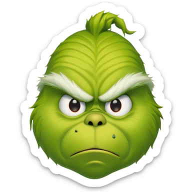 the grinch face angry emoji sticker