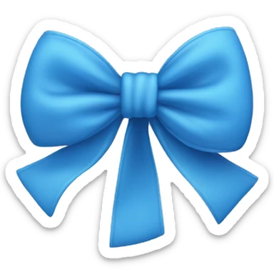 bow emoji iphone blue sticker