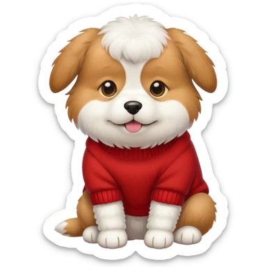 Hund mit pullover sticker