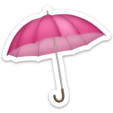 pink umbrella with flower detail and crystals sticker
