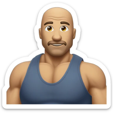 Quelqu'un qui fait de la muscu avec des haltères sticker