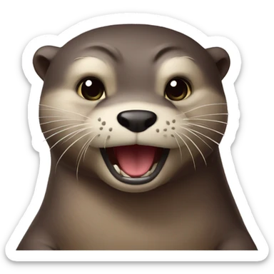 The otter is angry sticker