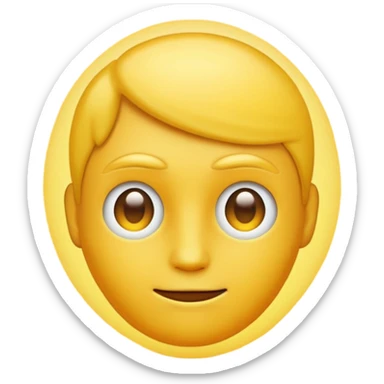 Make a customized yellow head emoji with lit sticker