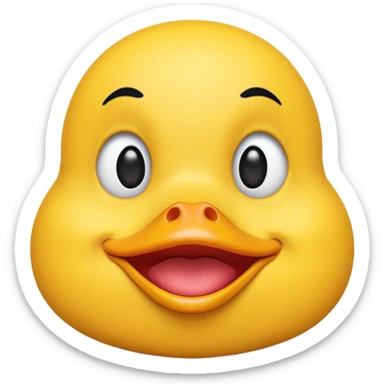 emoji face making duck lips (ios emoji style) sticker