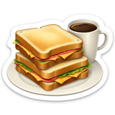 Coffee and sandwich sticker