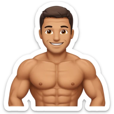 smug muscular shirtless colombian sticker